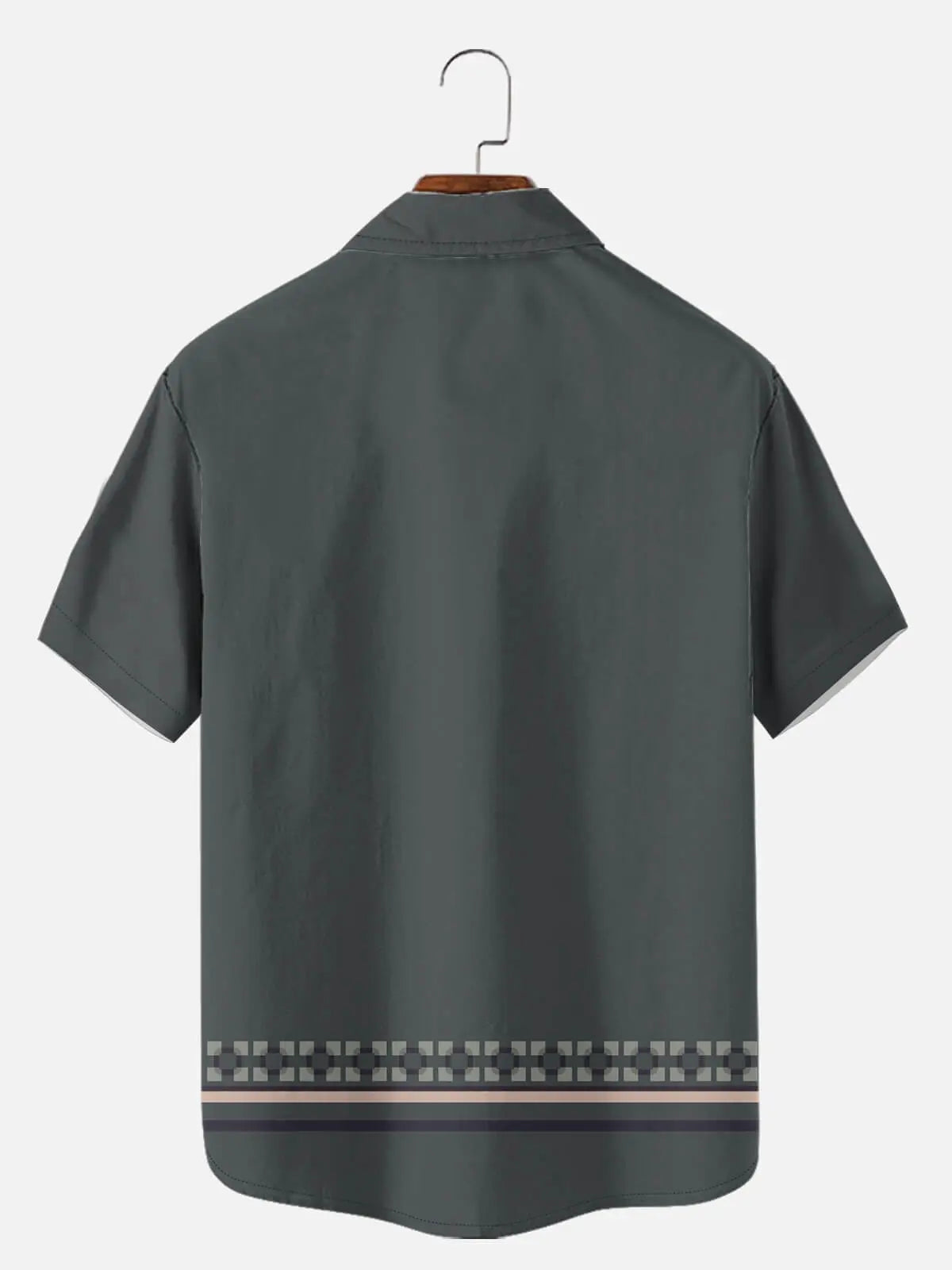 Tall Men's Checkered Lane Bowling Short Sleeve Shirt Eleven Oasis