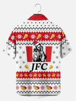 Men's JFC Fried Chicken Ugly Christmas Short Sleeve Shirt Eleven Oasis
