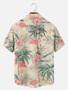 Men's Flamingo Palm Escape Short Sleeve Shirt Eleven Oasis
