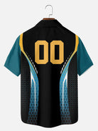 Men's Custom American Football Stripe Short Sleeve Shirt Eleven Oasis