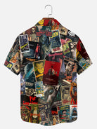 Tall Men's Horror Movie Poster Short Sleeve Shirt ElevenOasis