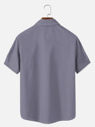 Men's Basic 50s Style Bowling Short Sleeve Shirt ElevenOasis