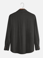 Men's Classic Striped Bowling Style Long Sleeve Shirt Eleven Oasis