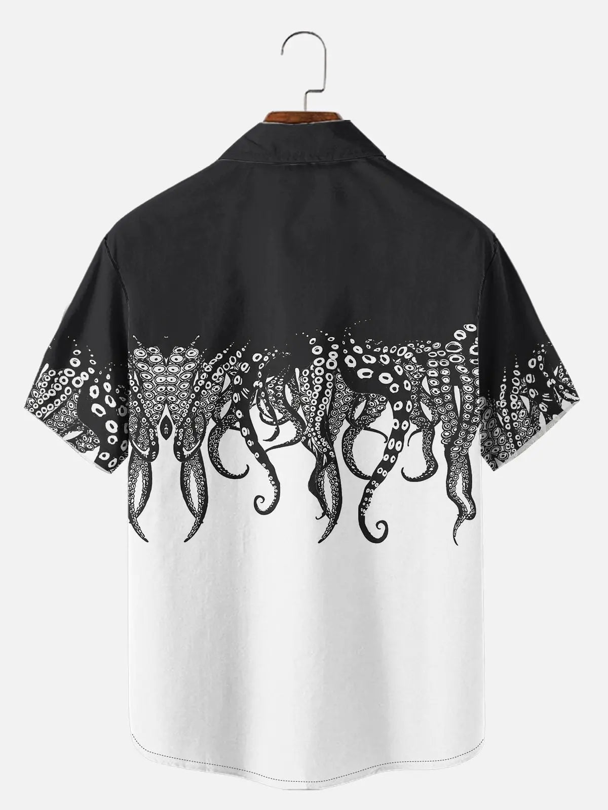 Men's Cthulhu Octopus Pattern Short Sleeve Shirt ElevenOasis