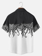 Men's Cthulhu Octopus Pattern Short Sleeve Shirt ElevenOasis
