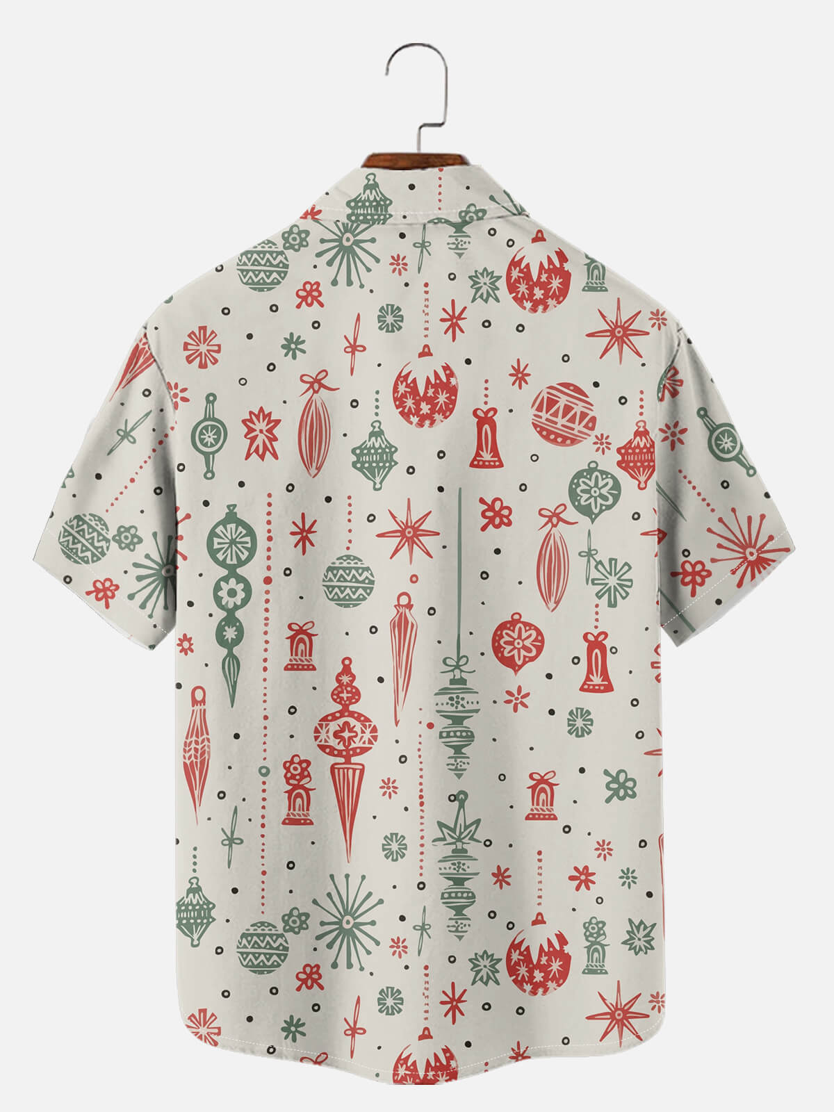 Tall Men's Retro Ornament Print Short Sleeve Shirt Eleven Oasis