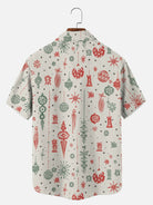 Tall Men's Retro Ornament Print Short Sleeve Shirt Eleven Oasis
