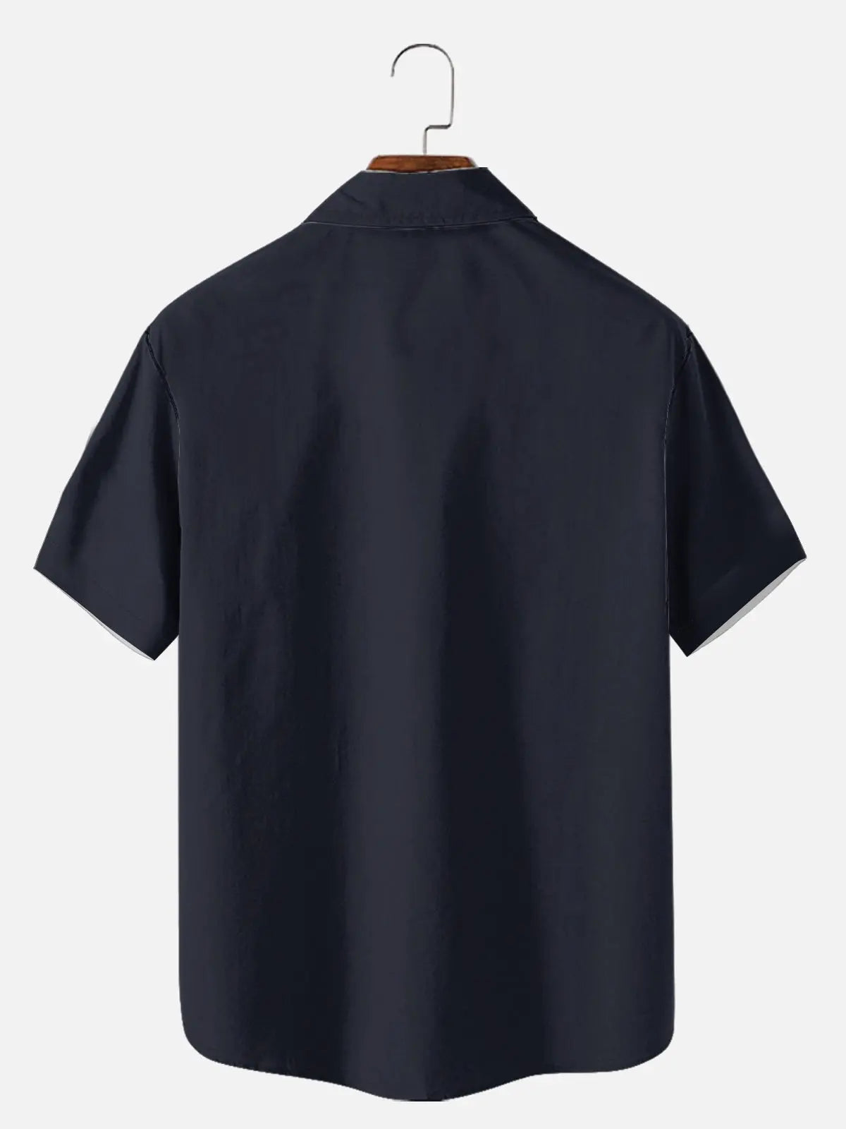 Men's Basic 50s Style Bowling Short Sleeve Shirt ElevenOasis