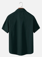 Tall Men¡¯s Triple Lane Bowling Short Sleeve Shirt Eleven Oasis