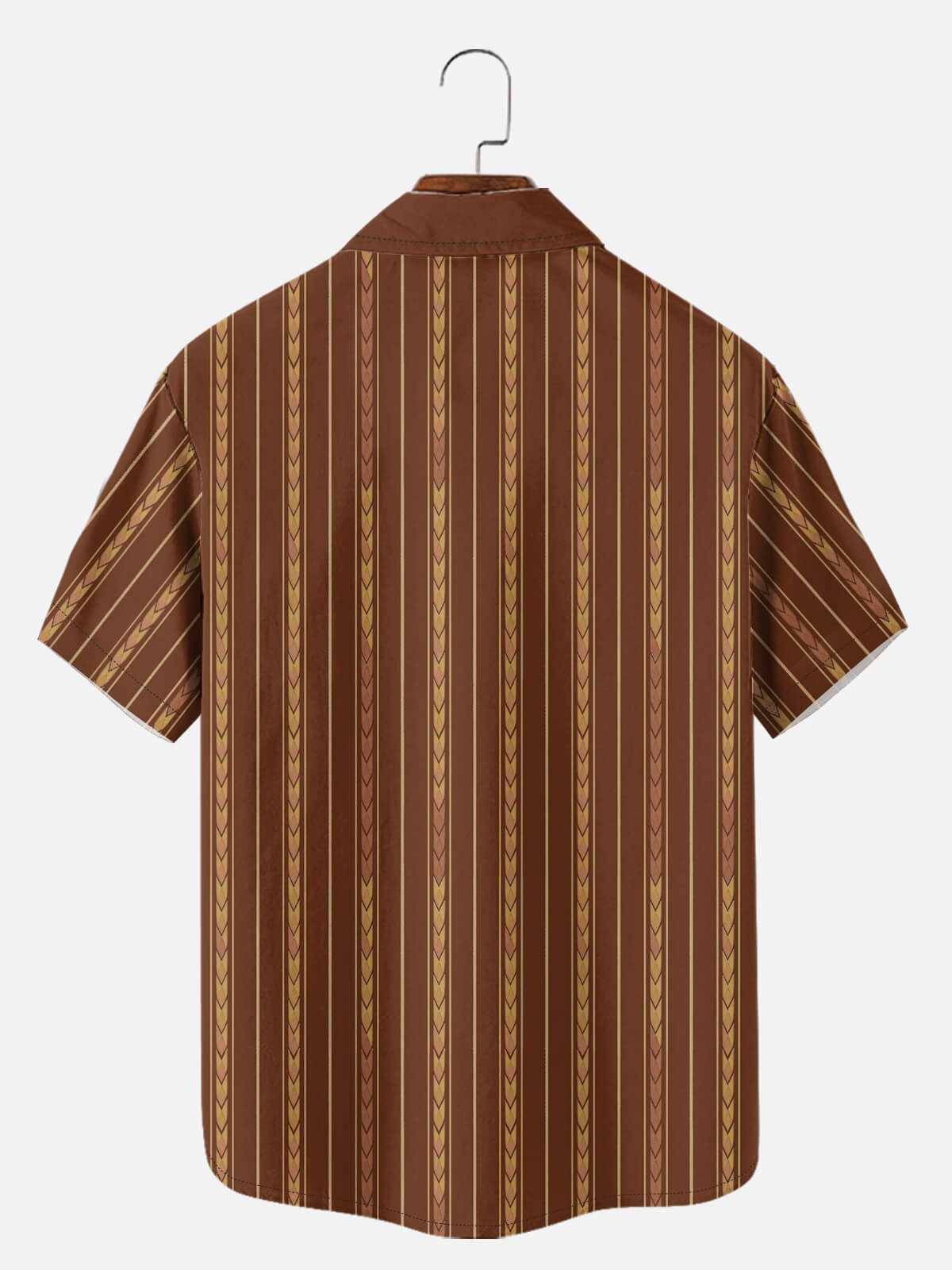 Tall Men's Retro Arrow Stripe Short Sleeve Shirt Eleven Oasis