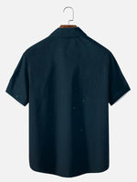 Tall Men's Bigfoot Christmas Lights Short Sleeve Shirt Eleven Oasis