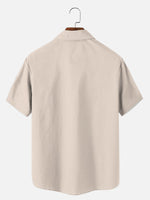 Men's Basic 50s Style Bowling Short Sleeve Shirt Eleven Oasis