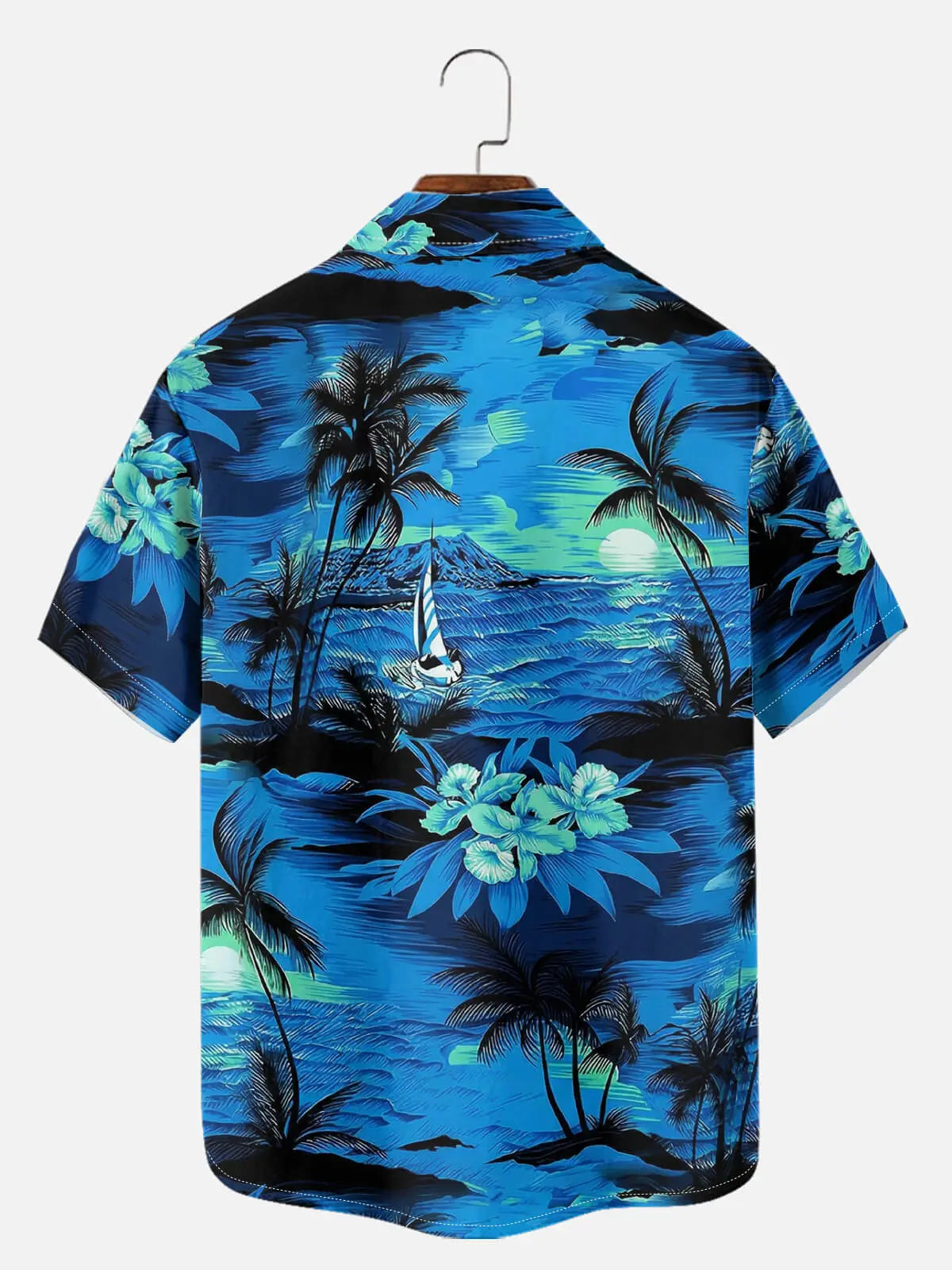 Men's Island Sunset Sail Short Sleeve Shirt Eleven Oasis