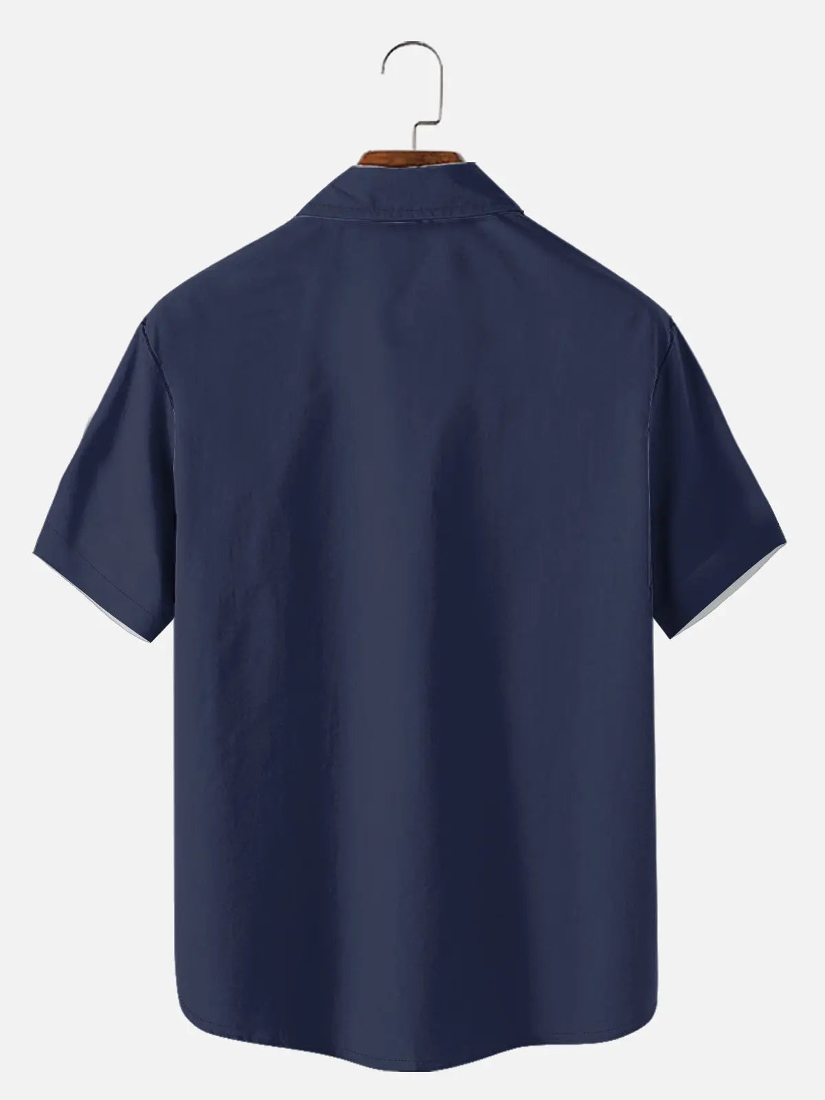 Tall Men's Casual Linen-Feel Printed Solid Color Button Short Sleeve Shirt ElevenOasis