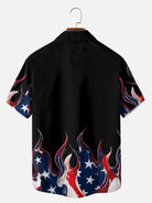 Men's Patriotic Flame Short Sleeve Shirt Eleven Oasis