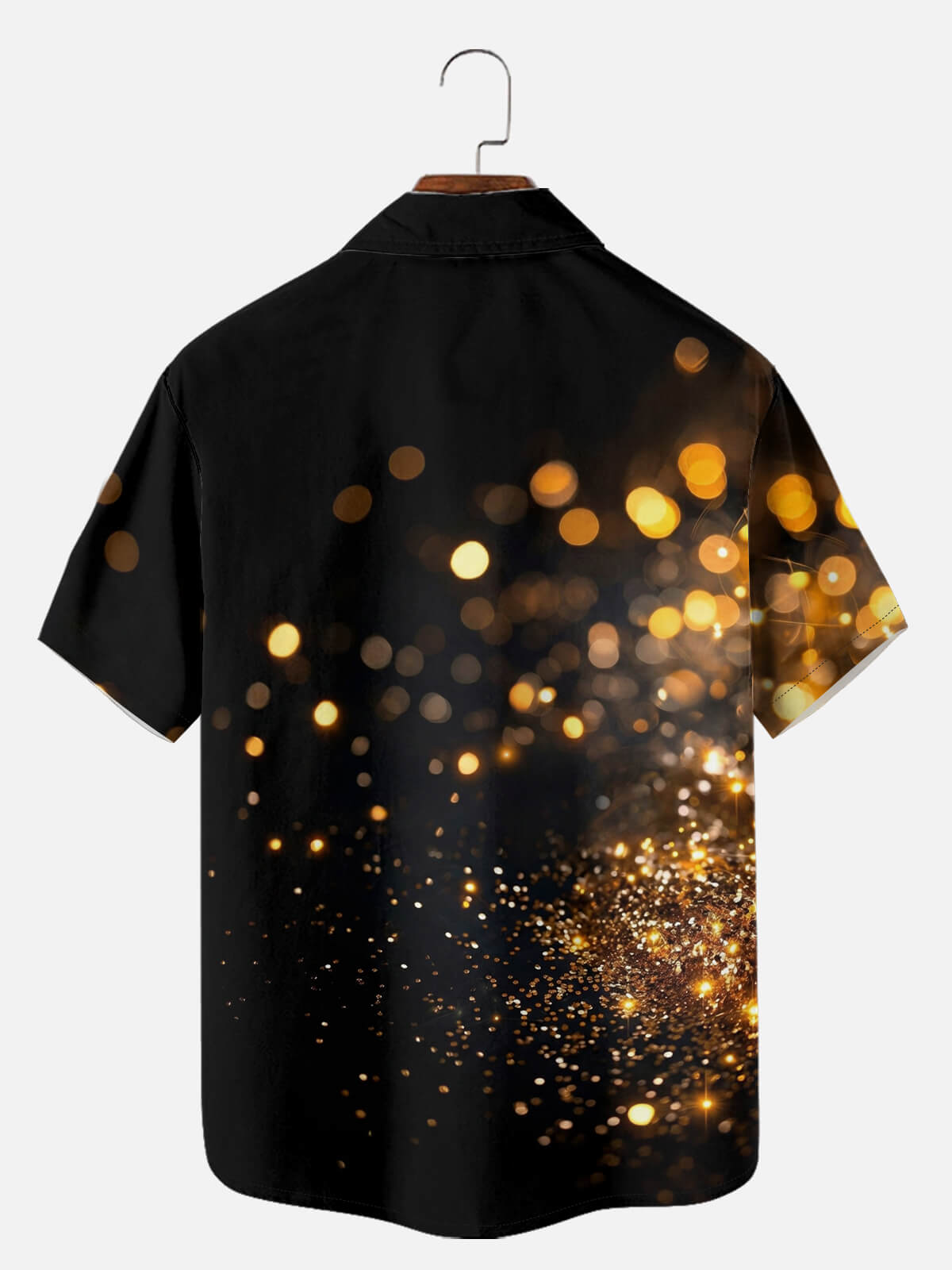 Men's New Year Glitter Lights Short Sleeve Shirt Eleven Oasis