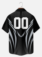 Men's Custom American Football Stripe Short Sleeve Shirt Eleven Oasis