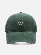 Heart Washed Cotton Baseball Cap Eleven Oasis