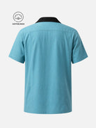Men's Cotton Triple Panel Bowling Short Sleeve Shirt Eleven Oasis
