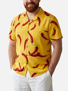 Tall Men's Chili Pepper Fiesta Short Sleeve Shirt Eleven Oasis