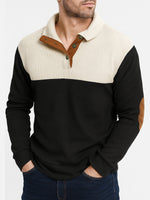 Men's Colorblock Henley Pullover Sweatshirt Eleven Oasis