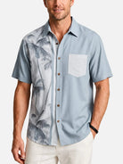 Men's Coconut Tree Casual Breathable Hawaiian Short Sleeve Shirt ElevenOasis