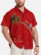 Men's Merry Christmas Palm Tree Short Sleeve Shirt?