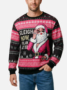 Sleigh Now Explain Later Santa Ugly Christmas Sweater ElevenOasis
