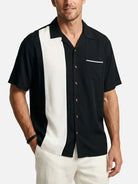 Men's Color Block Panel Short Sleeve Shirt ElevenOasis