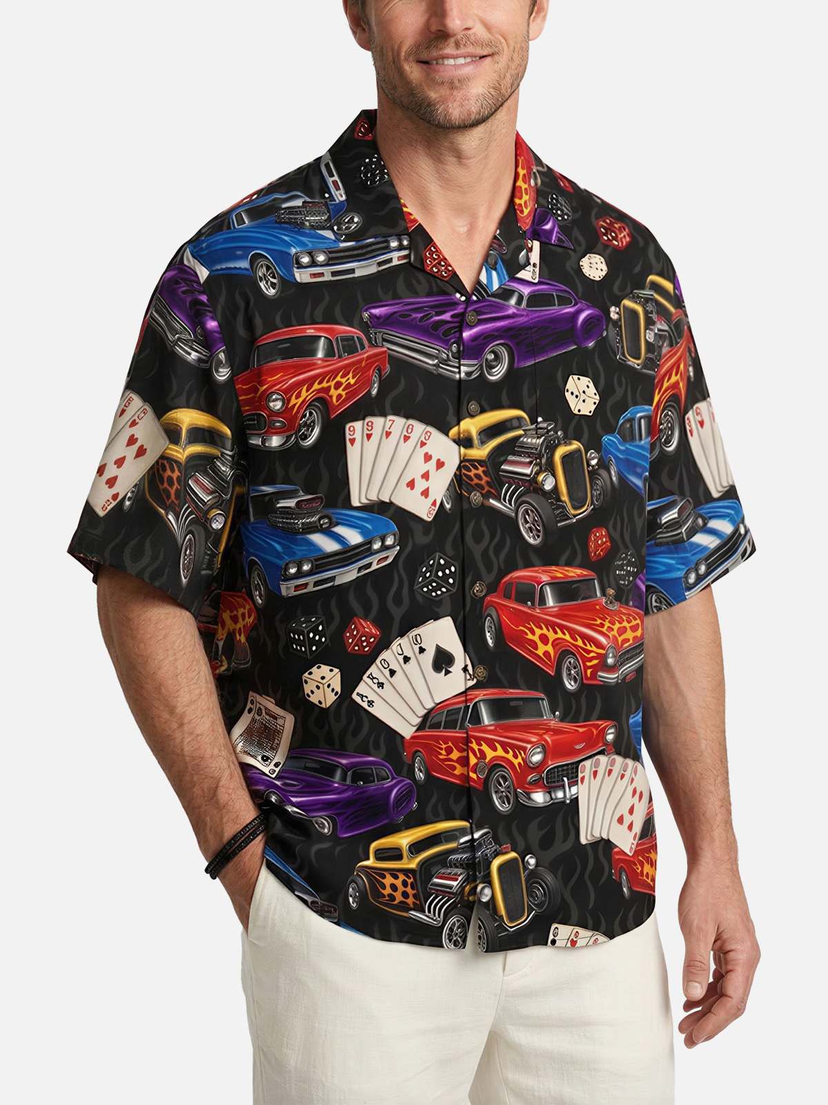 Men's Lucky Streak Hot Rod Short Sleeve Shirt Eleven Oasis