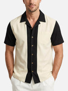Men's Retro Tonal Panel Short Sleeve Shirt Eleven Oasis