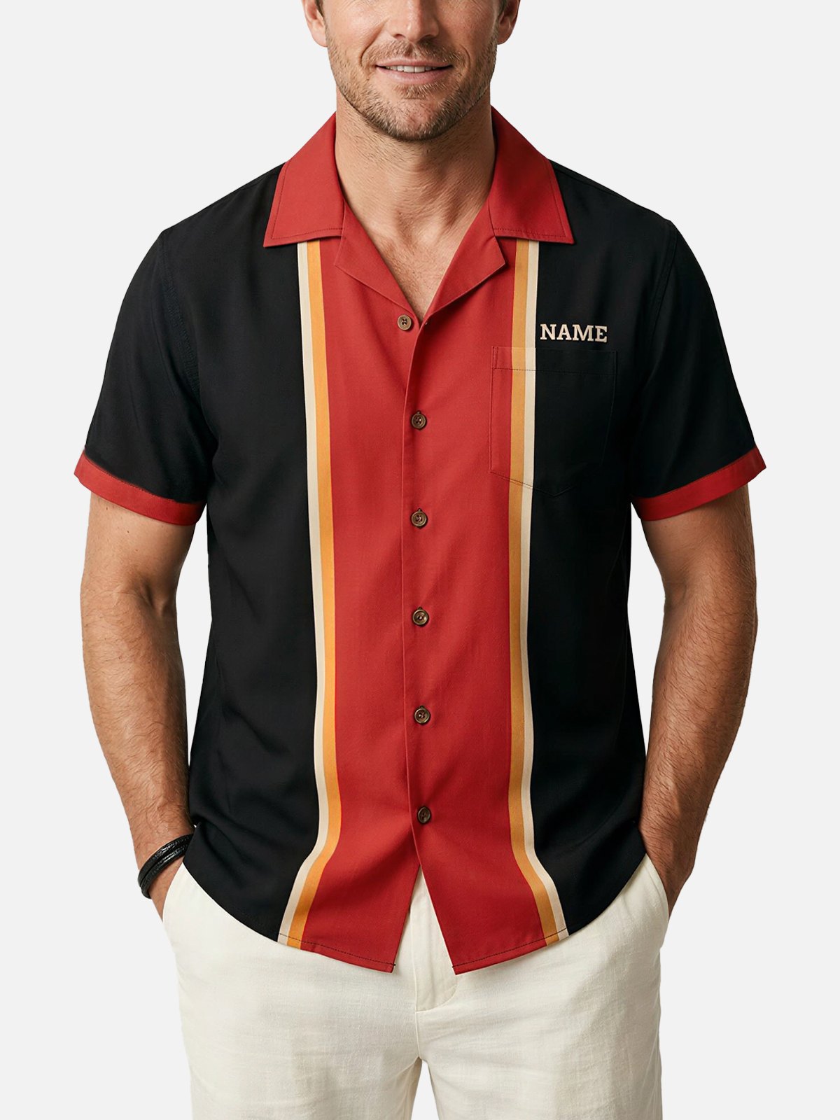 Men's Custom Strike Zone Bowling Short Sleeve Shirt ElevenOasis
