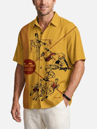 Men's Pop Culture 70's-80s Nostalgia Short Sleeve Shirt ElevenOasis