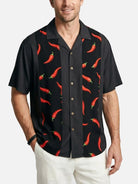 Men's Chili Pepper Bowling Short Sleeve Shirt ElevenOasis