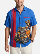 Men's Cowboy Skull Hot Rod Short Sleeve Shirt Eleven Oasis