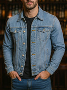 Men's Classic Button Denim Jacket ElevenOasis