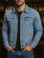 Men's Classic Button Denim Jacket Eleven Oasis