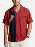 Men's Rolling Stones Tongue Bowling Short Sleeve Shirt ElevenOasis