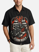Men's Skull Built For Speed Hot Rod Short Sleeve Shirt Eleven Oasis