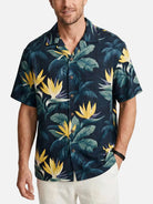 Men's Bird of Paradise Jungle Short Sleeve Shirt ElevenOasis