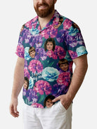 Tall Men's Custom Mom Photo Print Short Sleeve Shirt Eleven Oasis