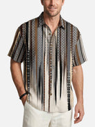 Men's Abstract Geometric Fade Short Sleeve Shirt ElevenOasis