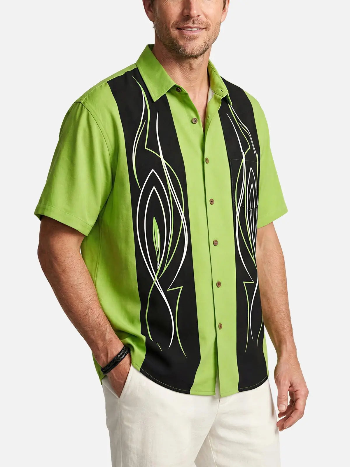 Men's Speed Shop Pinstripe Short Sleeve Shirt Eleven Oasis