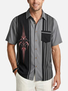 Men's Midnight Pinstripe Hot Rod Short Sleeve Shirt Eleven Oasis