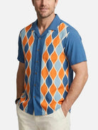Men's Palm Springs Diamond Short Sleeve Shirt ElevenOasis