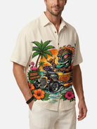Men's Tropical Tiki Hot Rod Short Sleeve Shirt Eleven Oasis