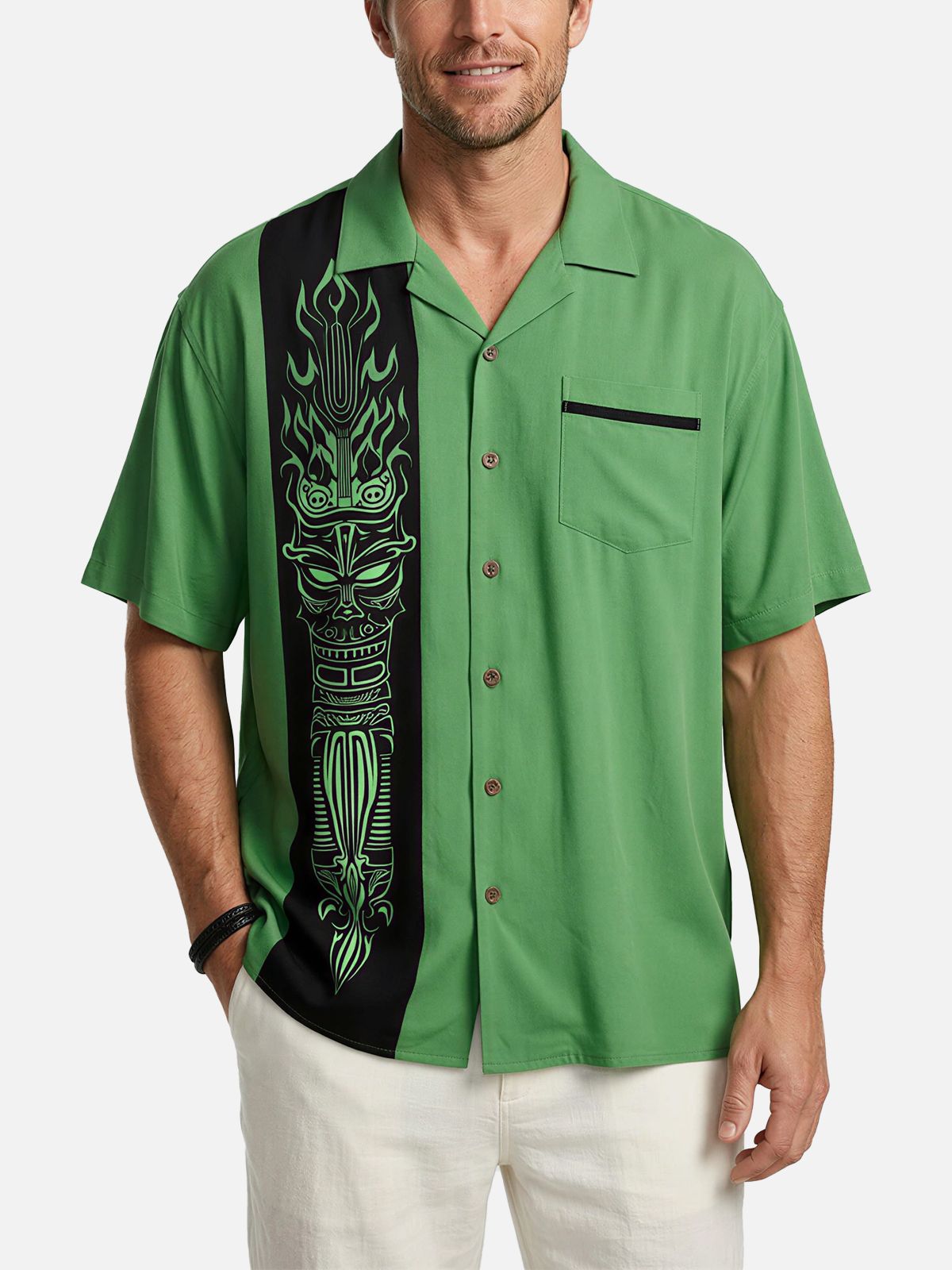 Men's Tiki Garage Short Sleeve Shirt Eleven Oasis