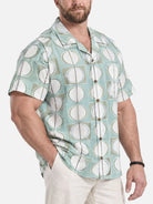 Tall Men's Mid-Century Modern Circle Pattern Short Sleeve Shirt - Tony Soprano Wardrobe?