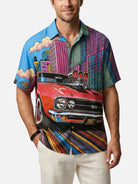 Men's Supercharged Muscle Car City Short Sleeve Shirt Eleven Oasis