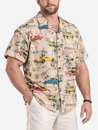 Men's Route 66 Classic Car Map Short Sleeve Shirt 